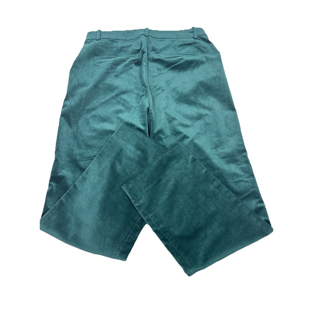 J Crew Kallie Pant Emerald Green Size 6 Velvet Velveteen Chino Holiday Festive - Picture 9 of 9